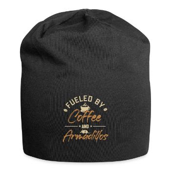 Fueled by Coffee and Armadillos Pink Fairy Lover - Jersey Beanie - black - Front
