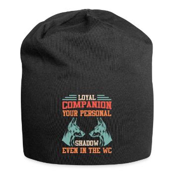Doberman Hund LOYAL COMPANION Hundebesitzer - Jersey-Beanie - Schwarz - Vorne