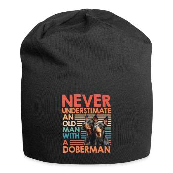 Opa NEVER UNDERESTIMATE AN OLD MAN WITH A - Jersey-Beanie - Schwarz - Vorne