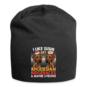 Ridgeback Dog LIKE SUSHI MY RHODESIAN RIDGEBACK - Bonnet en jersey - noir - Devant