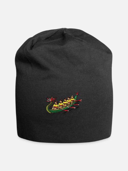 Lustiges Drachenboot-paddel - Jersey-Beanie - Schwarz