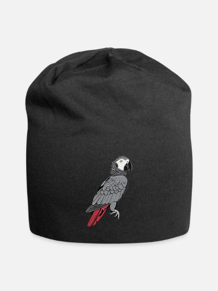 Graupapageien Graupapagei - Jersey-Beanie - Schwarz