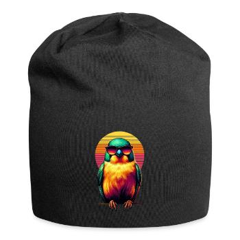 Lunettes de soleil rétro coucher de soleil Canary Birdwatching - Bonnet en jersey - noir - Devant