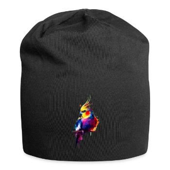 Observation des oiseaux Colorful Splash Art Cockatiel - Bonnet en jersey - noir - Devant