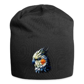 Polygon Art Calopsitte Observation des oiseaux Calopsittes - Bonnet en jersey - noir - Devant