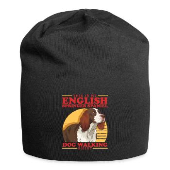 English Springer Spaniel Dog Owner Gift - Jersey Beanie - black - Front