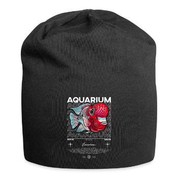 Flowerhorn Cichlid Monster Fish Keeper Streetwear - Jersey-Beanie - Schwarz - Vorne
