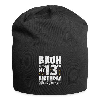 Teenager - Jersey-Beanie - Schwarz - Vorne