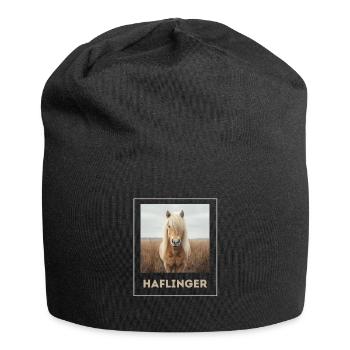 Haflinger Horse Sweet - Jersey Beanie - black - Front