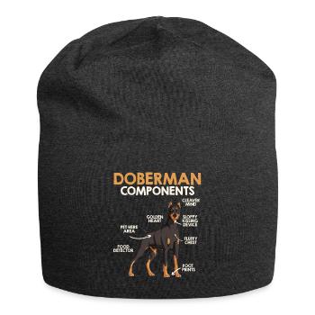 DOBERMANN KOMPONENTEN Anatomie Doberman - Jersey-Beanie - Anthrazit - Vorne