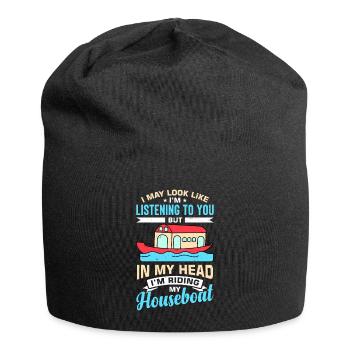 Funny Houseboat Saying - Jersey Beanie - black - Front