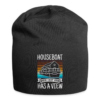 Funny Houseboat Saying - Jersey Beanie - black - Front