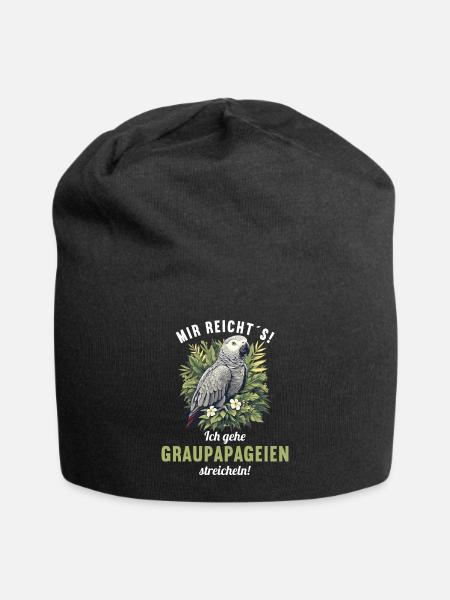 Graupapageien Graupapagei - Jersey-Beanie - Schwarz