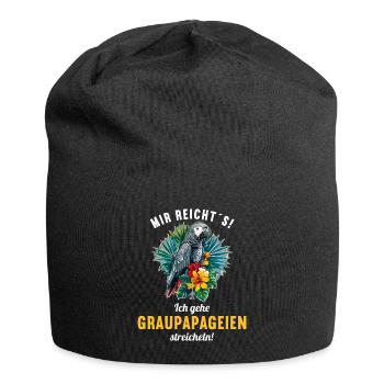 Graupapageien Graupapagei - Jersey-Beanie - Schwarz - Vorne