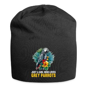 Graupapageien Graupapagei - Jersey-Beanie - Schwarz - Vorne