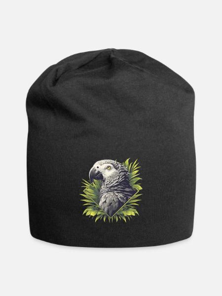 Graupapageien Graupapagei - Jersey-Beanie - Schwarz
