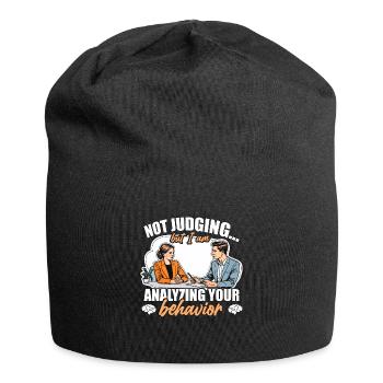 School Psych Not Judging But I Am Psychologist - Jersey Beanie - black - Front