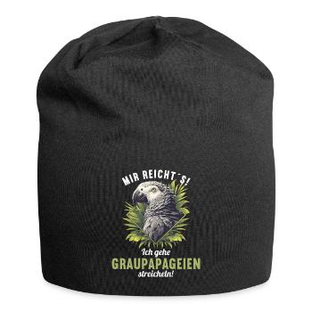 Graupapageien Graupapagei - Jersey-Beanie - Schwarz - Vorne