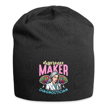 School Psych Difference Maker School Counselor - Jersey Beanie - black - Front