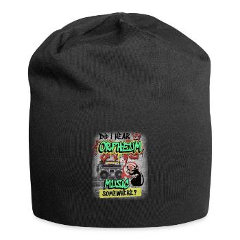 Dortmunder Discothek 80er 90er Wave-Musik Orpheum - Jersey-Beanie - Schwarz - Vorne