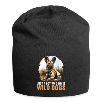 Chiens sauvages Chien sauvage - Bonnet en jersey - noir - Devant