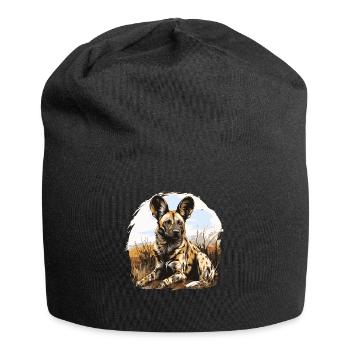 Chiens sauvages Chien sauvage - Bonnet en jersey - noir - Devant