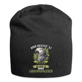 Graupapageien Graupapagei - Jersey-Beanie - Schwarz - Vorne