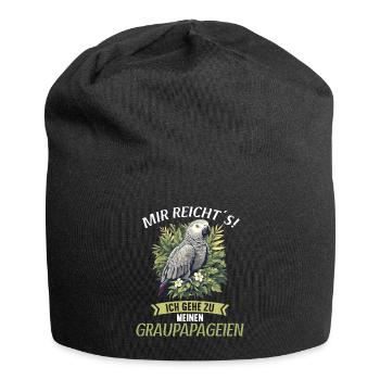 Graupapageien Graupapagei - Jersey-Beanie - Schwarz - Vorne
