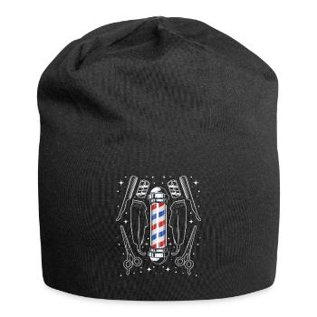 Chemise de coiffeur L’élégance à chaque coupe - Bonnet en jersey - noir - Devant