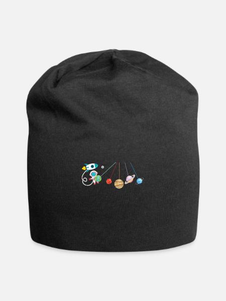 Space, Weltraum, Nerd, Geed, Wissenschaft Meme - Jersey-Beanie - Schwarz