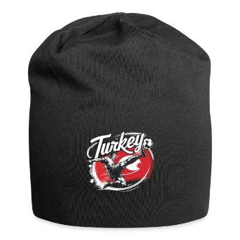 Turquie Cadeau Turquie Football Europe Turquie - Bonnet en jersey - noir - Devant