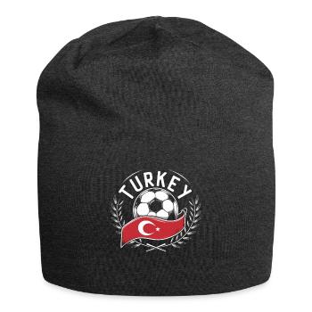 Turquie Cadeau Turquie Football Europe Turquie - Bonnet en jersey - charbon - Devant