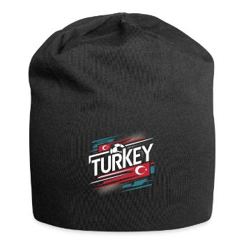 Turquie Cadeau Turquie Football Europe Turquie - Bonnet en jersey - noir - Devant