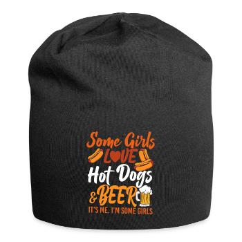 Hot Dog Adult Girl Beer Some Girls - Jersey-Beanie - Schwarz - Vorne