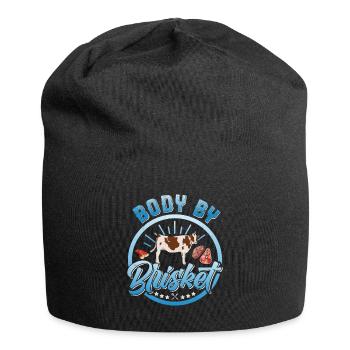 Éventail de viande BODY BY BRISKET Amateurs de viande - Bonnet en jersey - noir - Devant