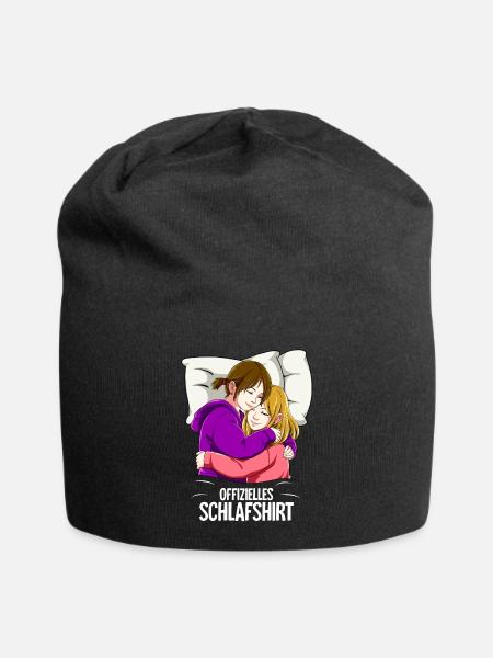 Official Sleep Shirt Lesbian Women - Jersey Beanie - black