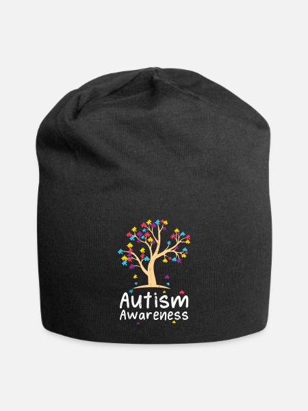 Autismus - Jersey-Beanie - Schwarz
