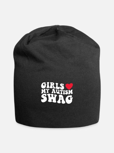 Autism Awareness Day Autistic Gift - Jersey Beanie - black