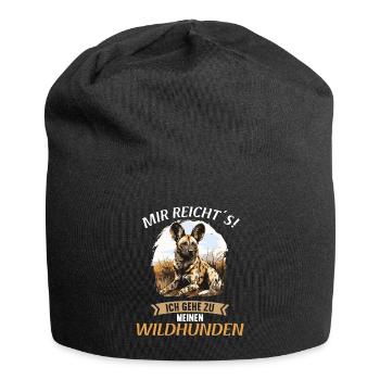 Chiens sauvages Chien sauvage - Bonnet en jersey - noir - Devant