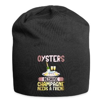 Oyster Gifts - Jersey-Beanie - Schwarz - Vorne