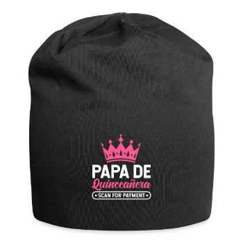 Papa De Quinceanera Scan Pour Paiement 5ème Anniversaire - Bonnet en jersey - noir - Devant
