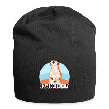 Meerkat Funny Meerkat Gifts - Jersey Beanie - black - Front