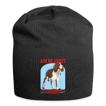 English Springer Spaniel Dog Owner Gift - Jersey Beanie - black - Front