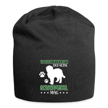 Schafpudel nicht vertrauen Hütepudel - Jersey-Beanie - Schwarz - Vorne