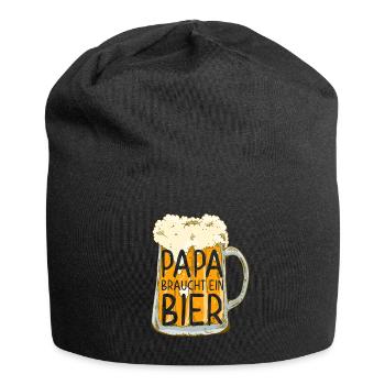 Papa a besoin de bière Drôle Papa Style parfait - Bonnet en jersey - noir - Devant