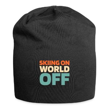 Skiing Après Ski Skiing On World Off - Jersey Beanie - black - Front