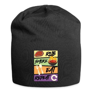 Grillmeister RUB SMOKE EAT REPEAT Meat Eater - Jersey Beanie - black - Front