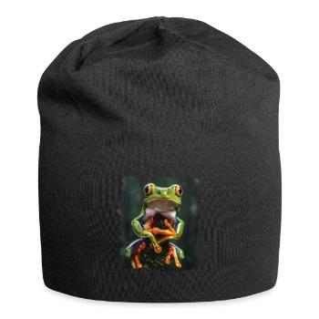 Tree Frog Baumfrösche Baumfrosch - Jersey-Beanie - Schwarz - Vorne