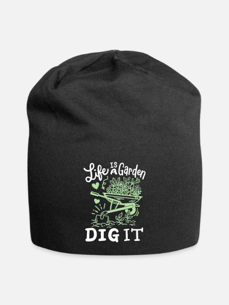 Garten Gartenarbeit - Jersey-Beanie - Schwarz