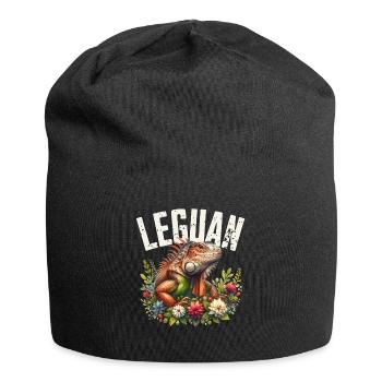 Leguan - Jersey-Beanie - Schwarz - Vorne